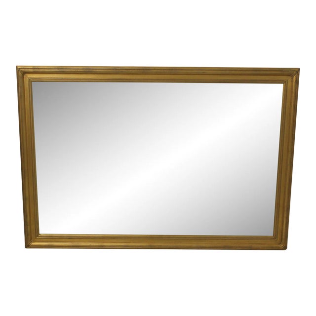 Large Approx. 42 X 61 Rectangular Gold Gilt Beveled Mirror For Sale