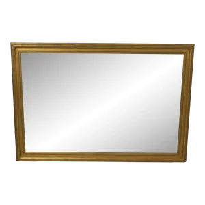 Large Approx. 42 X 61 Rectangular Gold Gilt Beveled Mirror