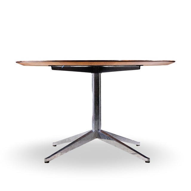 Mid 20th Century Florence Knoll Mid Century Oval Top Rosewood and Chrome Dining Table For Sale - Image 5 of 6