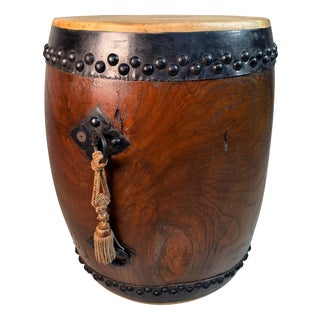 Decorative Japanese Nagadō Taiko Matsuri Drum, 1950s For Sale