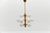 Beautiful golden sputnik chandelier from the 1960s. the opal glass lampshades spread a cozy light. the lamp has a very...