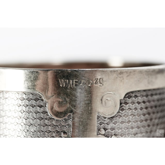Figurative Pair of Wmf German Silver Plate Napkin Rings For Sale - Image 3 of 6