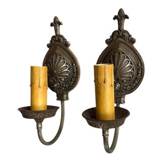 Antique Bronzed Finished Single Wall Sconces For Sale