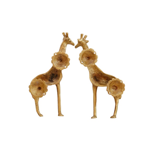 2020s Gold Brass Giraffe Door Handles - A Pair For Sale - Image 5 of 8