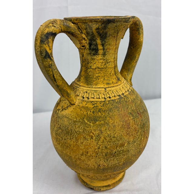 Late 20th Century Italian Scavo Style Terracotta Amphora Urn | Rustic Mediterranean Vessel For Sale - Image 4 of 9