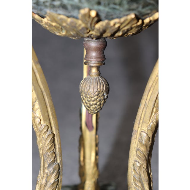 1900s Fine Quality Rams Head Bronze Ormolu French Empire Marble Rams Head Lamps - a Pair For Sale - Image 13 of 13