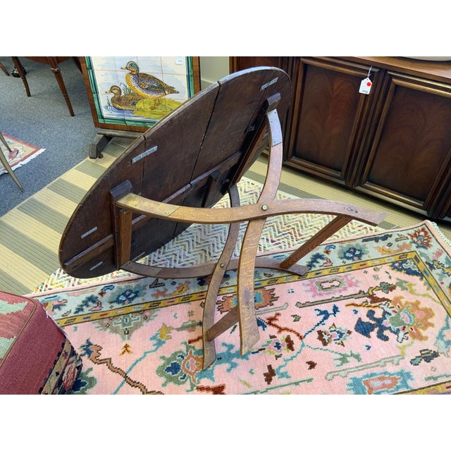 Brown Late 19th Century Antique Folding Coaching Table For Sale - Image 8 of 12