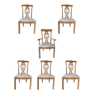 Chippendale Carved Dining Room Chairs- A Set of 6 For Sale