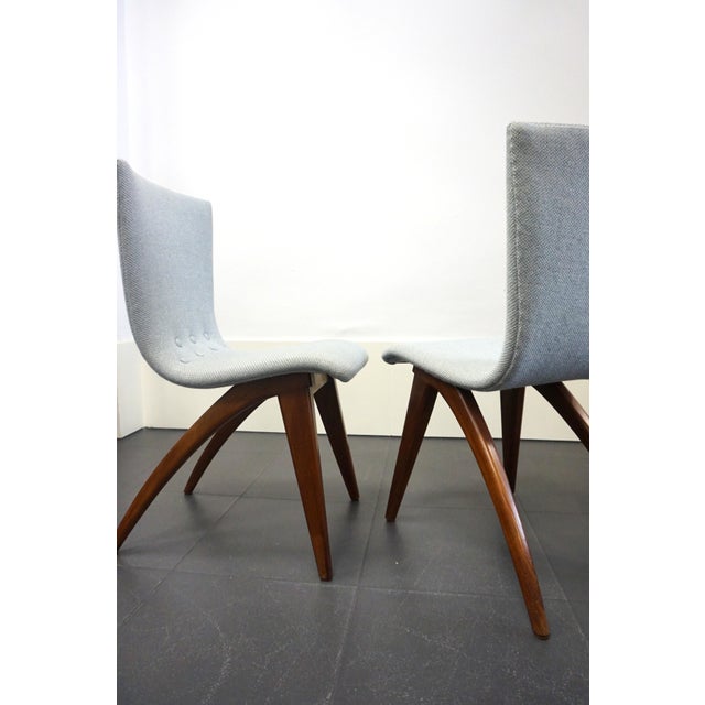 Wood Swing Chairs by G.J. Van Os for Van Os Culemborg, Netherlands, 1950, Set of 2 For Sale - Image 7 of 12