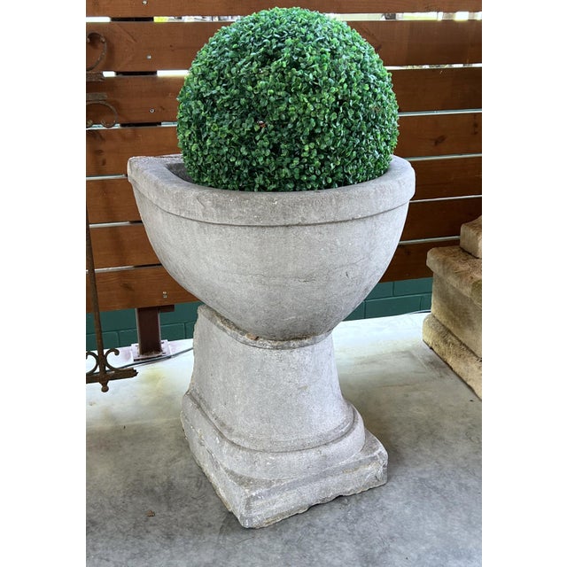 More information coming soon… This French fountain from the 1800s was hand-carved in Burgundian bluestone, with subtle...