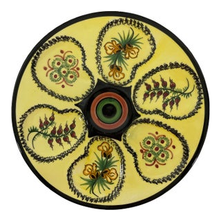 Vintage 1950s French Henriot Quimper Oyster Plate For Sale