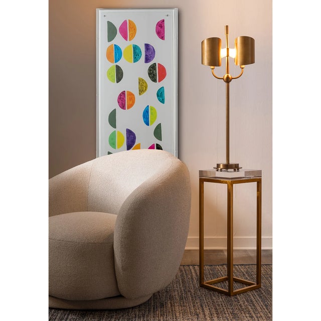 Metal Quinton Brass Lamp For Sale - Image 7 of 8