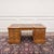 English Teak Desk with Brown Leather Top For Sale - Image 4 of 18