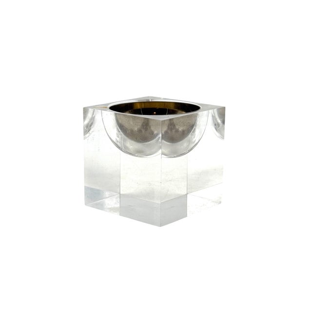 1970s Space Age Clear Lucite Ashtray, Italy 1970s For Sale - Image 5 of 12