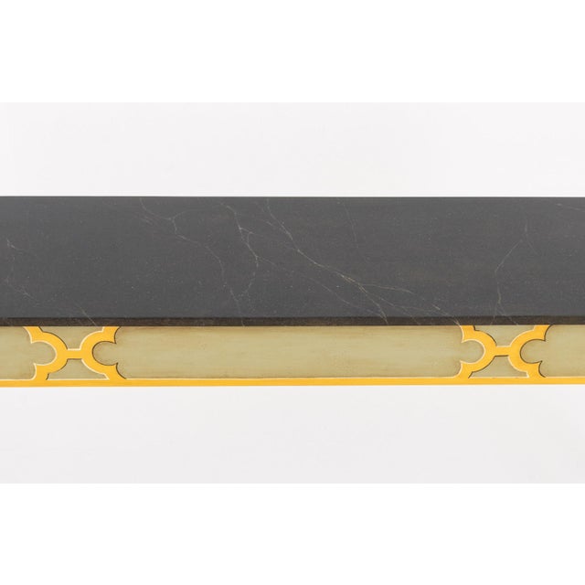 Gothic Style Green Painted Console Table For Sale - Image 4 of 8