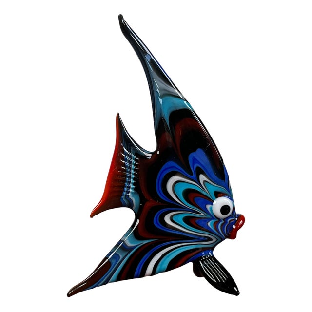 Vintage Art Glass Fish Figurine, 1970s For Sale