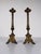 Italian Baroque Style Church Candlesticks in Gilt Bronze, Set of 2 For Sale - Image 4 of 17