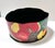 Red Vintage Toleware Cachepot Planter – Hand Painted Fruit Motif Folk Art Planter For Sale - Image 8 of 9