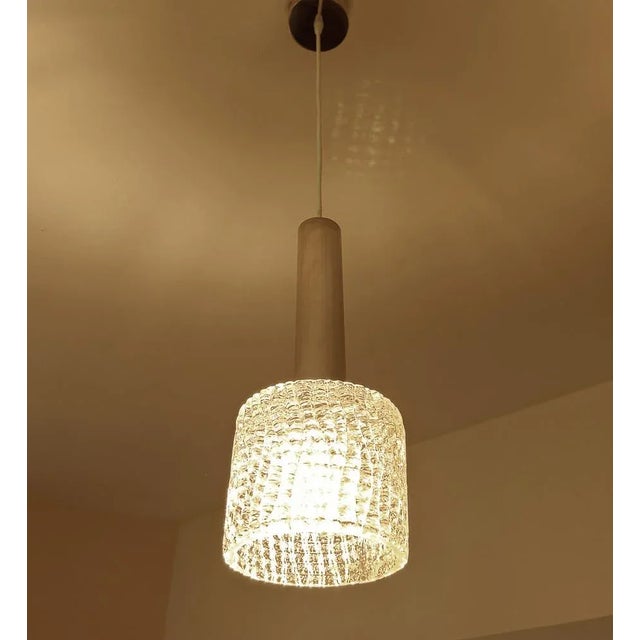 Kalmar Vintage Glass Pendant Lights from Kalmar, 1970s, Set of 3 For Sale - Image 4 of 14