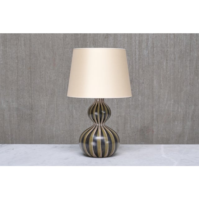 Hand-Painted Ceramic Table Lamp from Eva & Johannes Andersen, Denmark, 1950s For Sale - Image 13 of 13