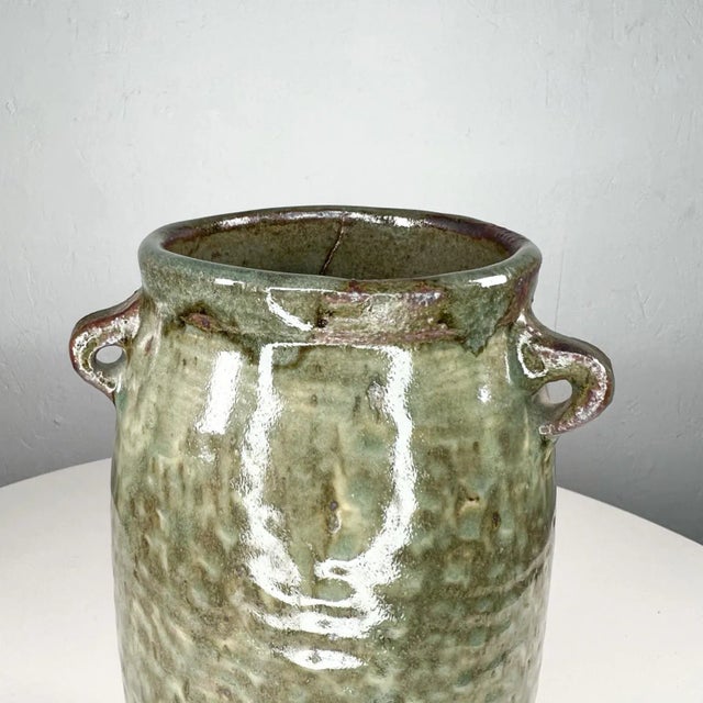 Mid-Century Modern 1970s Vivika & Otto Heino Studio Art Pottery Glazed Vase Ojai Calif For Sale - Image 3 of 7