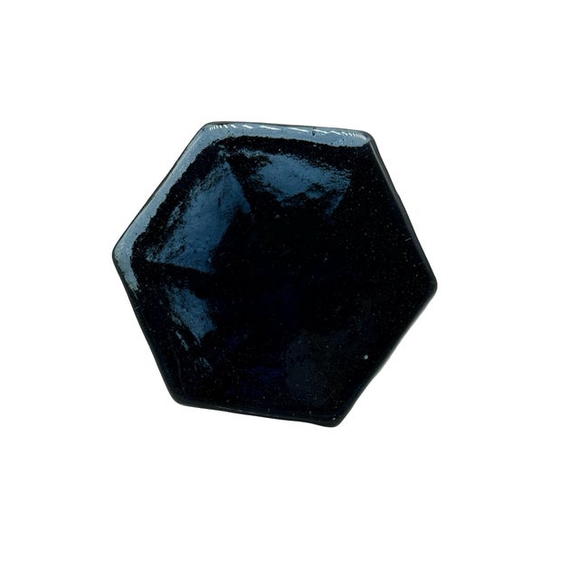 Blue Vintage Reproduction Cobalt Blue Nautical Deck Prism Deep Memphis Era Paperweight For Sale - Image 8 of 8