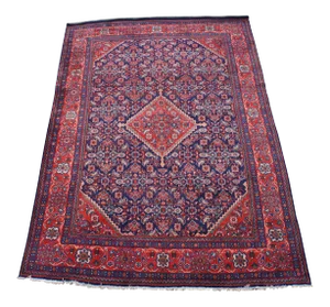 Vintage Persian Mahal Wool & Cotton Area Rug