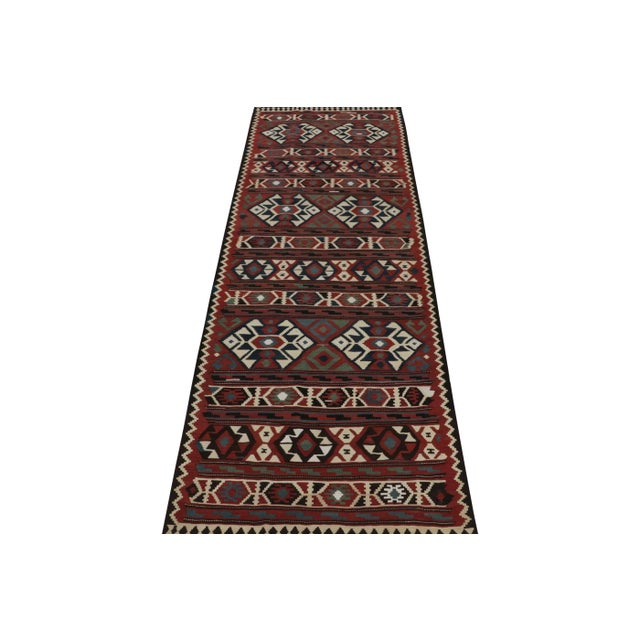 1950s Extra-Long Vintage Persian Tribal Kilim With Geometric Patterns - By Rug & Kilim For Sale - Image 5 of 7
