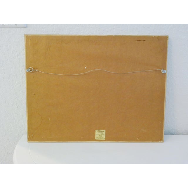 Vintage Framed Mediterranean Seaside Village Watercolor For Sale In West Palm - Image 6 of 6