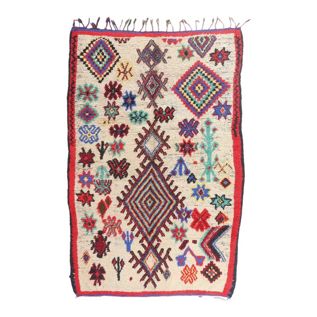 Vintage Azilal Boucherouite Moroccan Rug, 06'00 X 08'11 For Sale