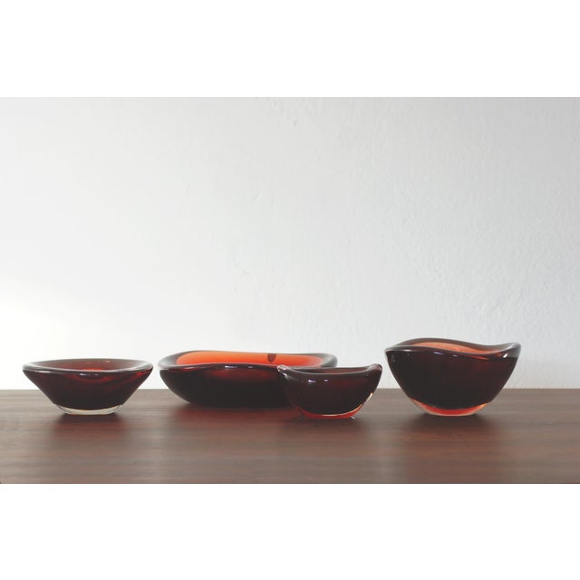 Selena Glass Bowl by Sven Palmqvist for Orrefors, 1950s, Set of 4 For Sale - Image 10 of 10