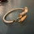 Mid-Century Modern 1980s Pierre Cardin Signed Gilt Metal French Bracelet For Sale - Image 3 of 12
