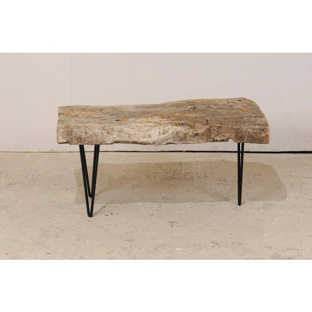 19th Century Rustic Custom-Made Coffee Table of Old Natural Coffee Table For Sale - Image 5 of 8