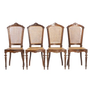 Wood Chairs, 19th Century, Set of 4 For Sale
