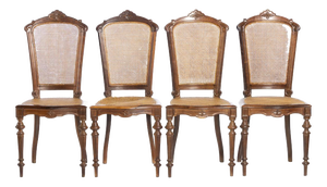 Wood Chairs, 19th Century, Set of 4