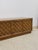 Wood Drexel Collage MCM Low Console Lattice Door Faces Vintage Credenza Finished Back For Sale - Image 7 of 16