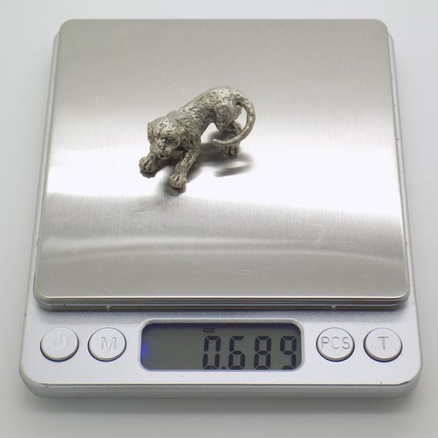 Vintage Italian Handmade Silver Lion Cub Figurine, Tuscany, Italy, 1970s For Sale - Image 10 of 12