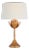 Julie Neill by Visual Comfort Signature Alberto 17" Cordless Accent Lamp in Antique Gold Leaf with Linen Shade For Sale
