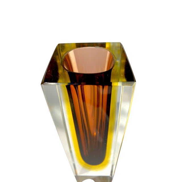 Mid 20th Century Murano Glass Sommerso Vase by Mandruzzato-Italian For Sale - Image 9 of 18