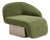 Kaia Modern Green Boucle Left Arm Accent Chair For Sale