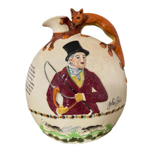 Antique Crown Devon Fox Hunt Scene John Peel Musical Jug