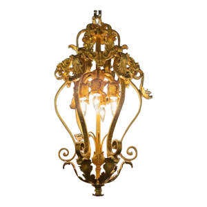 French Gilt Bronze Lantern