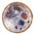 The Mother Moon - Original 16 Inch Round Celestial Mixed Media Painting on Handmade Paper With Gold Edge by Michaela Jean For Sale