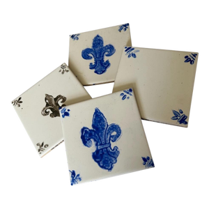 New Fleur De Lis Hand Painted Tiles. Made to Order