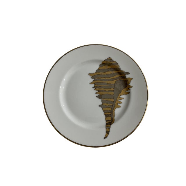 Ceramic 1980s Fitz & Floyd Shell Motif Plates – Set of 3 For Sale - Image 7 of 8