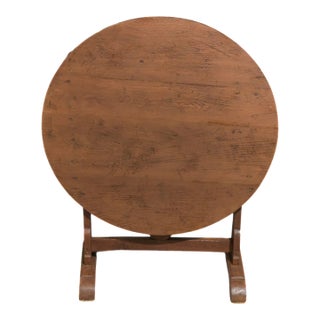 Early 20th Century French Tilt-Top Vendange / Wine Table For Sale