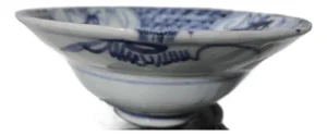 Authentic 19th-century Chinese blue-and-white porcelain bowl