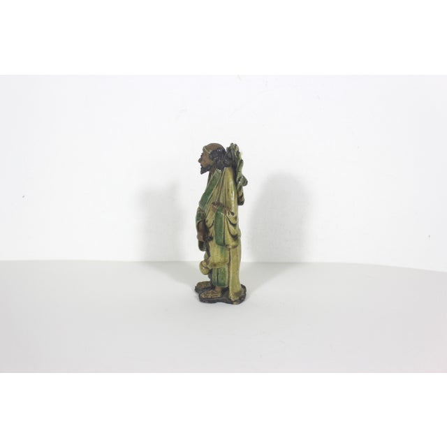 Early 20th Century Antique Handmade Folk Art Chinese Clay Figurine Mudman for Miniature or Bonsai Display For Sale - Image 5 of 15
