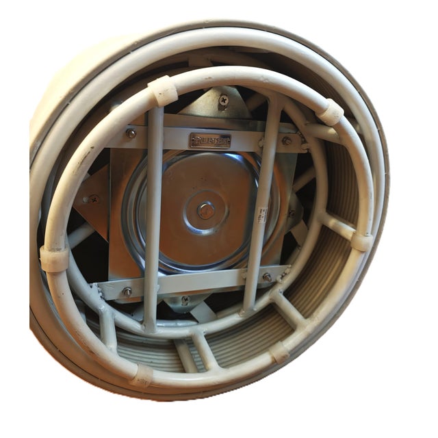 Wood Palecek Enzo Swivel Stool Whitewash Pole Rattan For Sale - Image 7 of 8