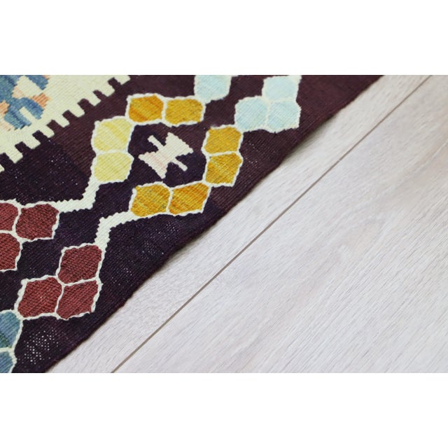 1960s Tribal Style Red Handmade Oushak Kilim Rug For Sale - Image 9 of 12